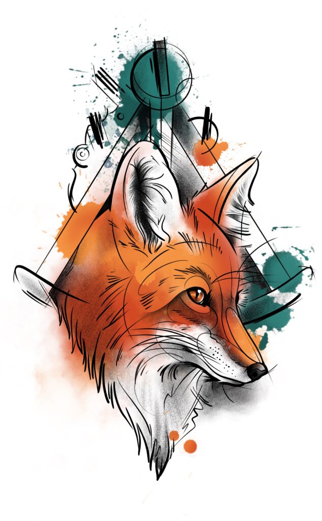 illustration renard aquarelle